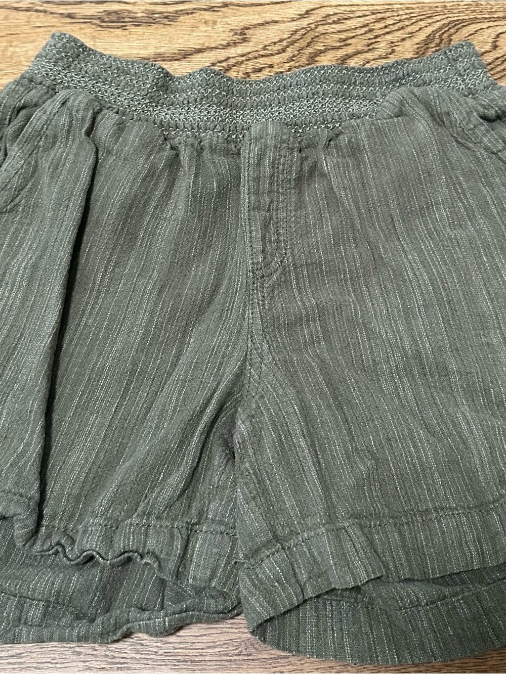 Briggs New York Olive Green High-Waist Shorts